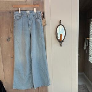MOTHER Light Blue Wide-Leg Jeans